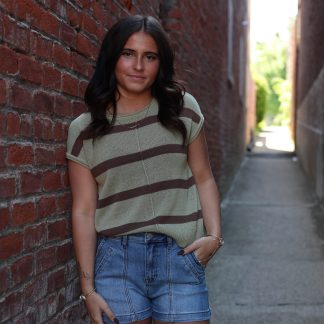 Olive Stripe Sweater