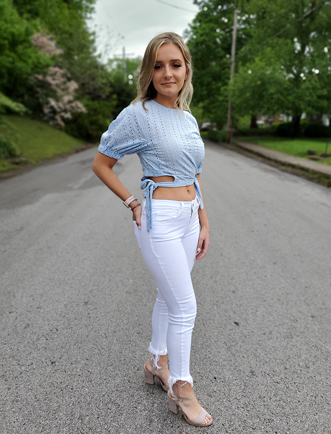 Bailey Eyelet Crop-Top