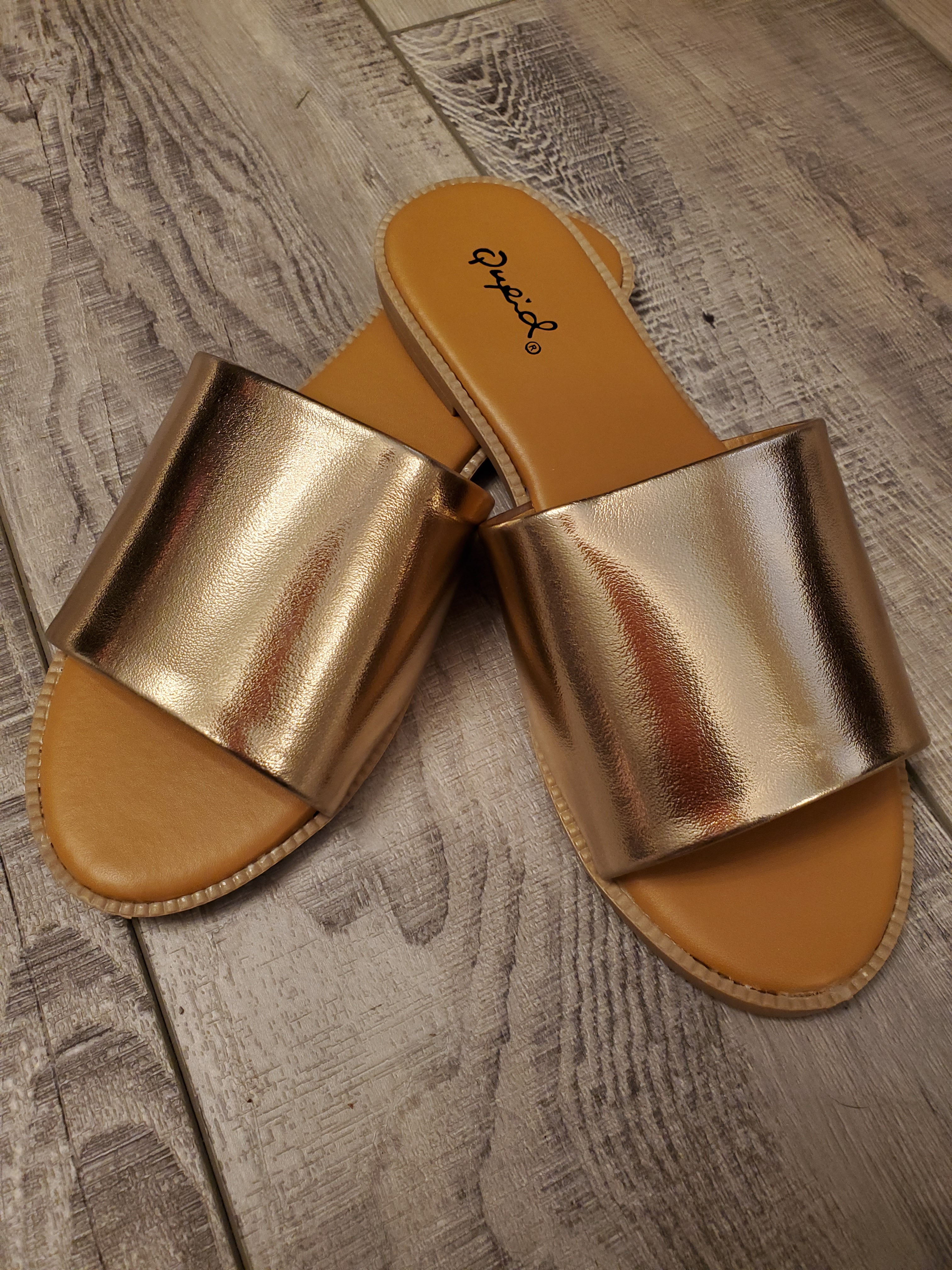 Rose Gold Basic Single Band Slides