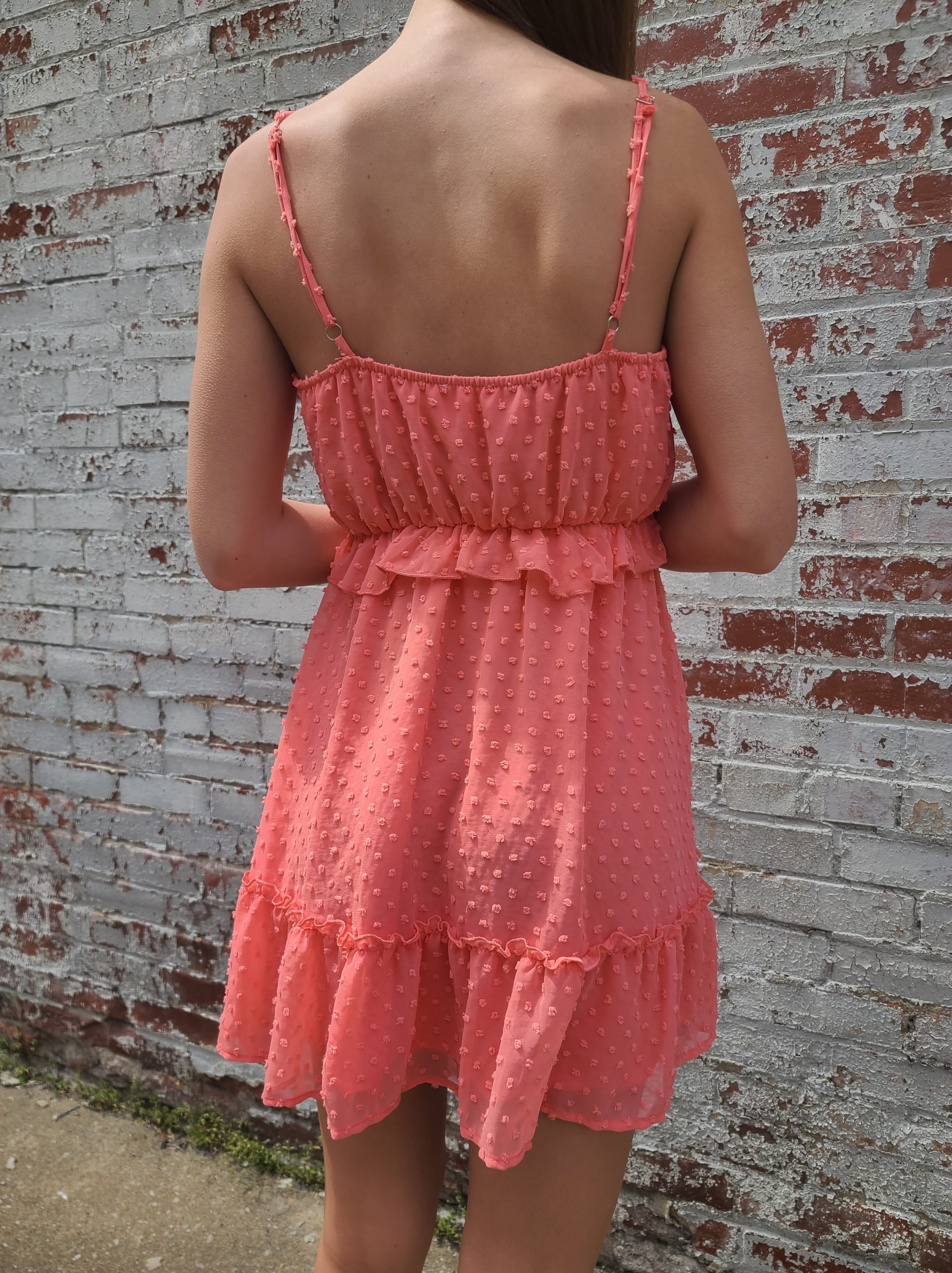Arden dotted swiss ruffle mini dress - Image 3
