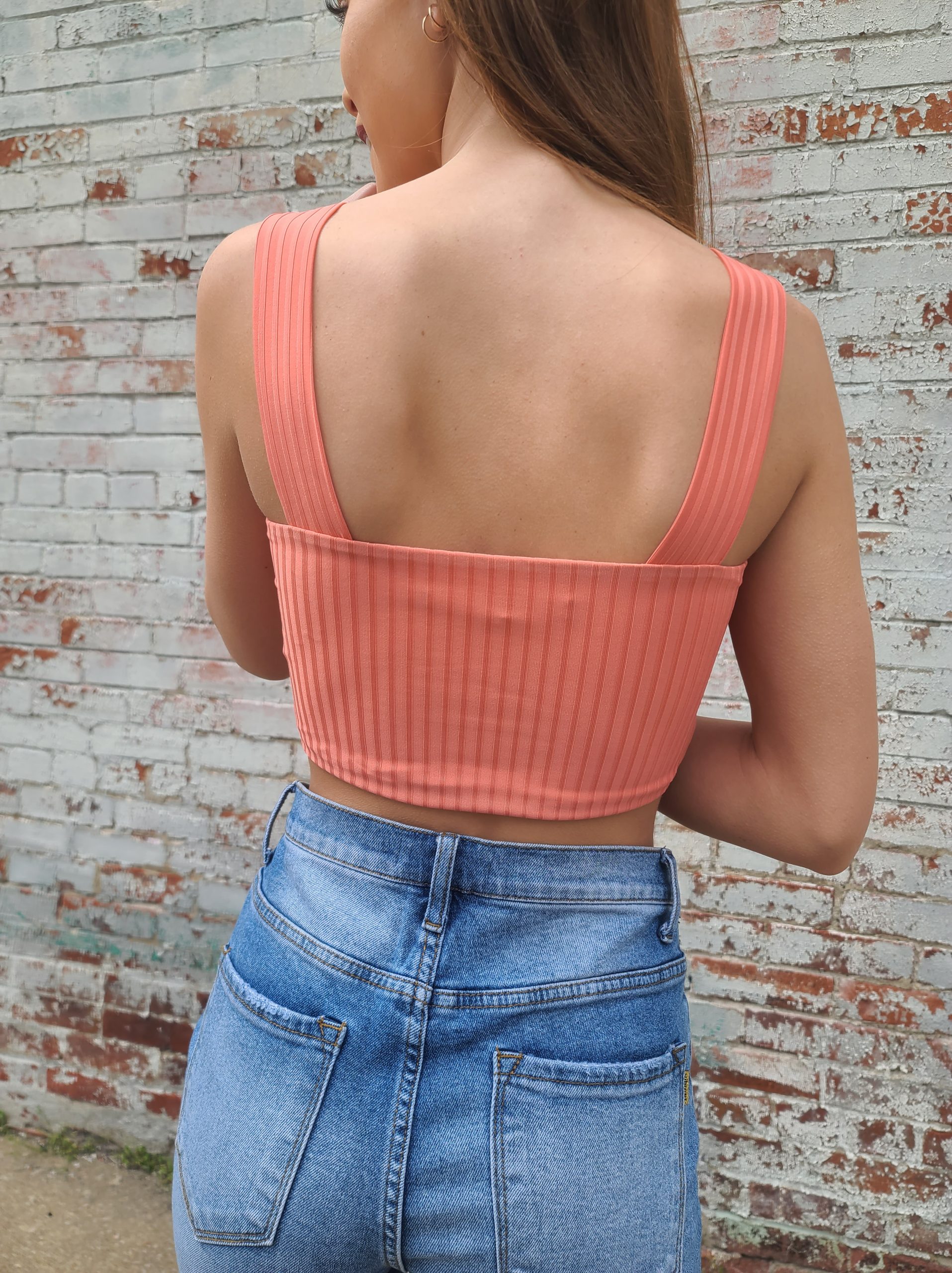 Shoreline Cami Bralette Top - Coral orange - Image 3