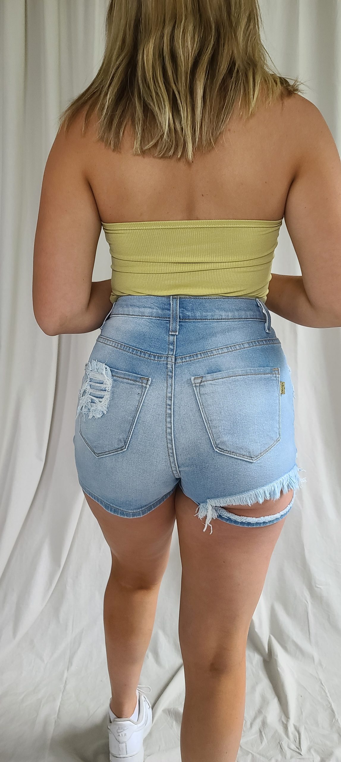 Hayley distressed denim shorts - Image 4