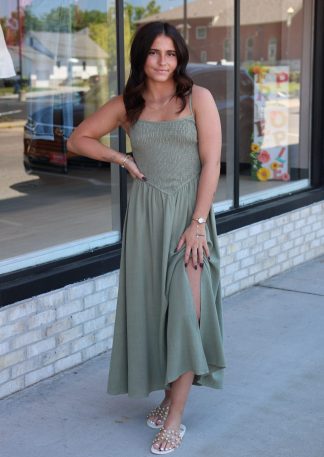 Marci Corset A- Line Midi Dress