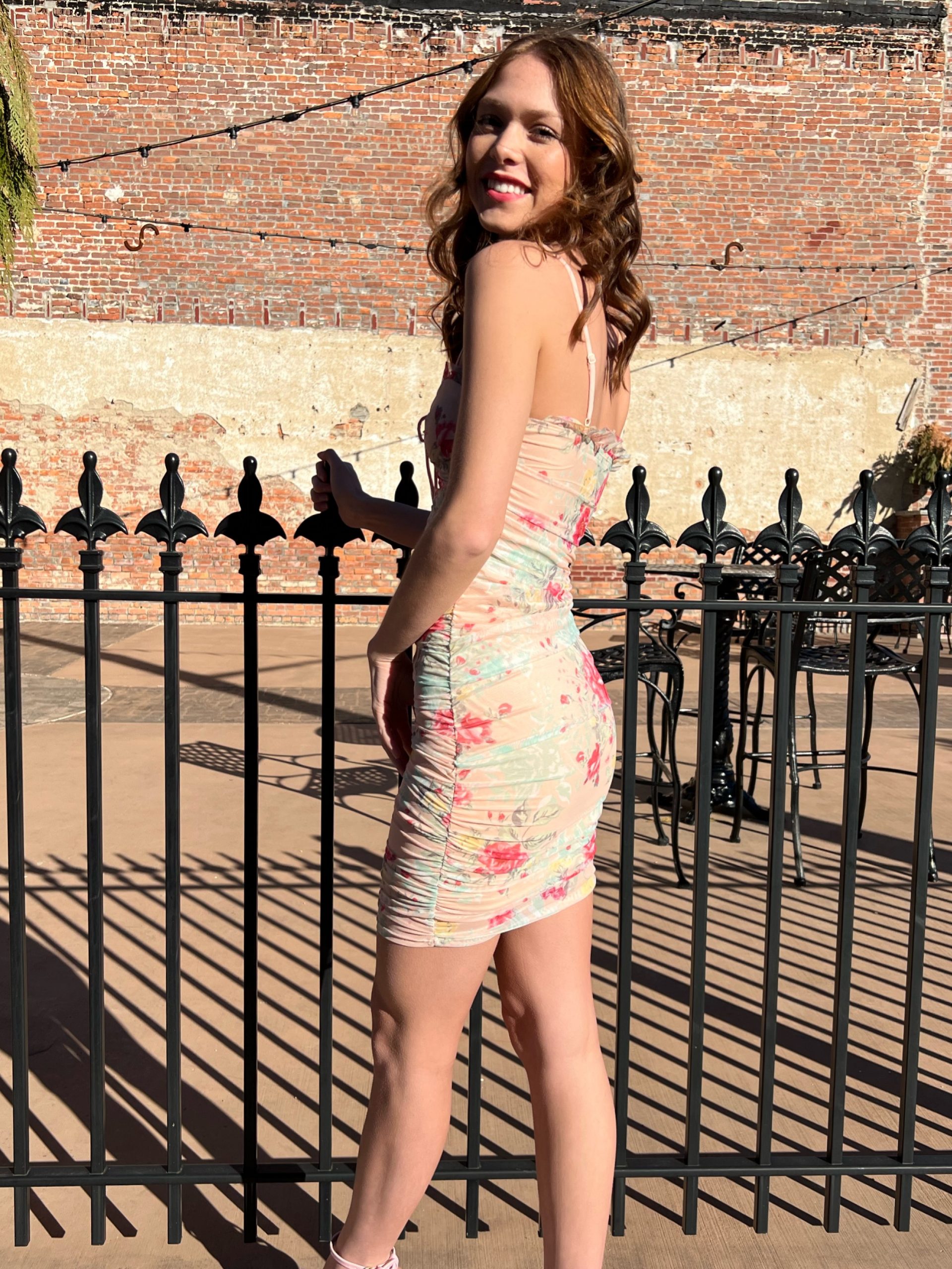 Sweet as a peach floral print dress - Image 4