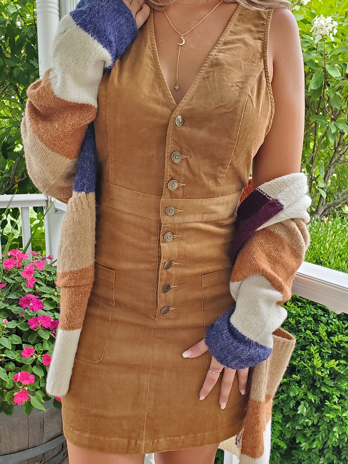 Maisie Pinafore Corduroy Dress - Image 2