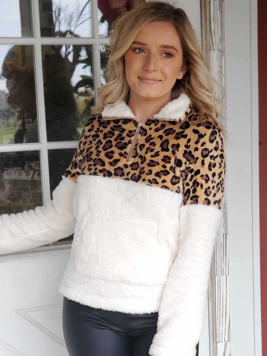 Wild about you faux sherpa fleece pullover - Image 2