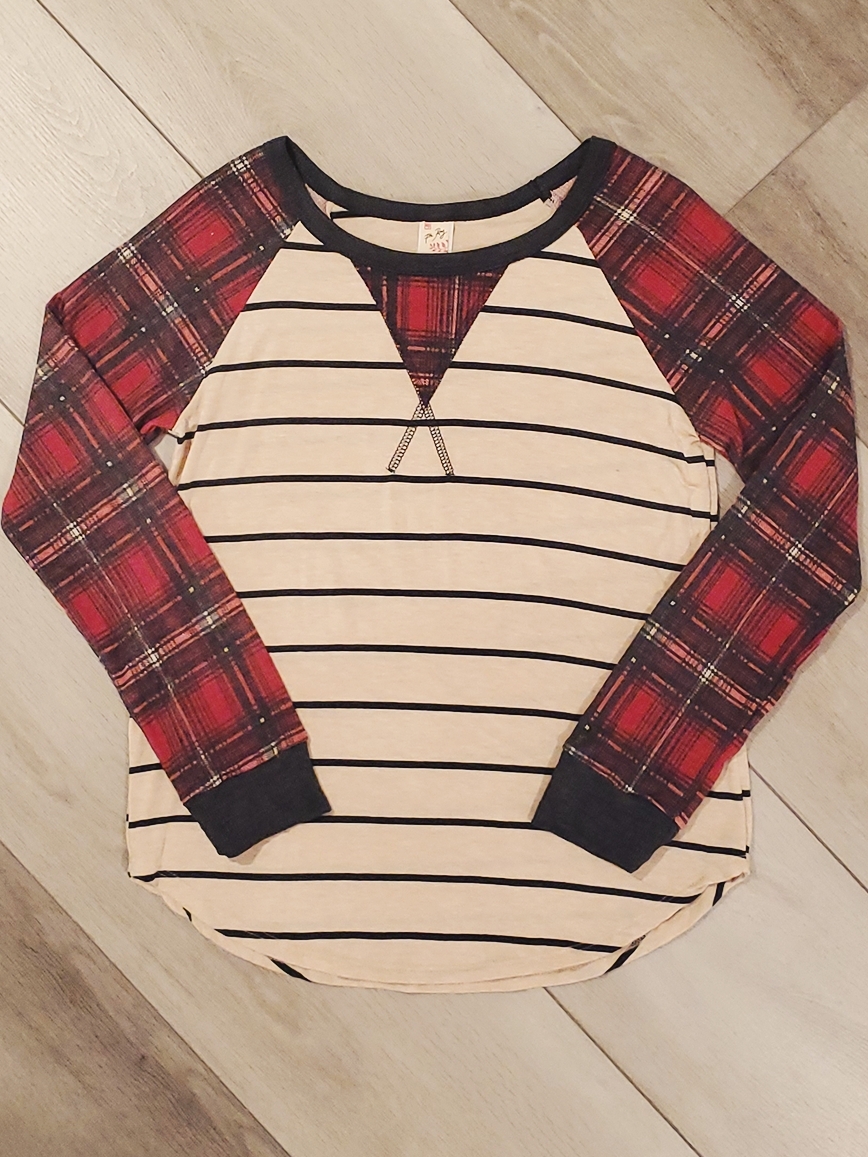 Oh So Mary Plaid Top