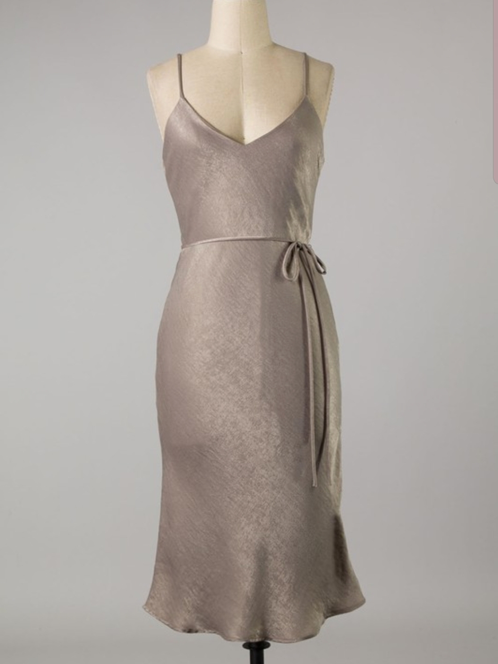 Aurora Satin Mid-Length Dress