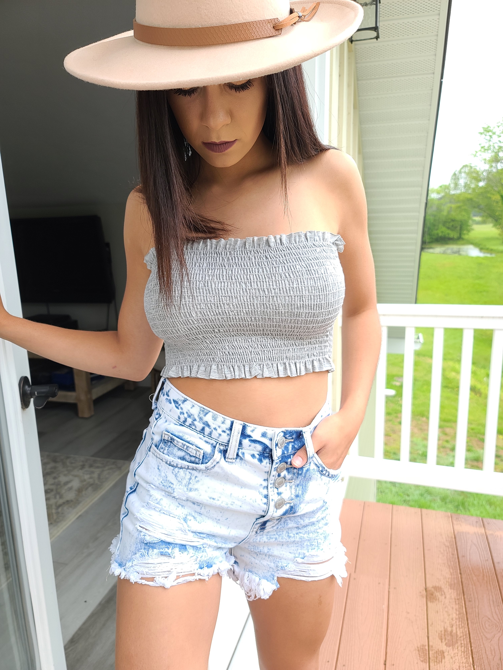Lake days smocked tubetop - Image 3