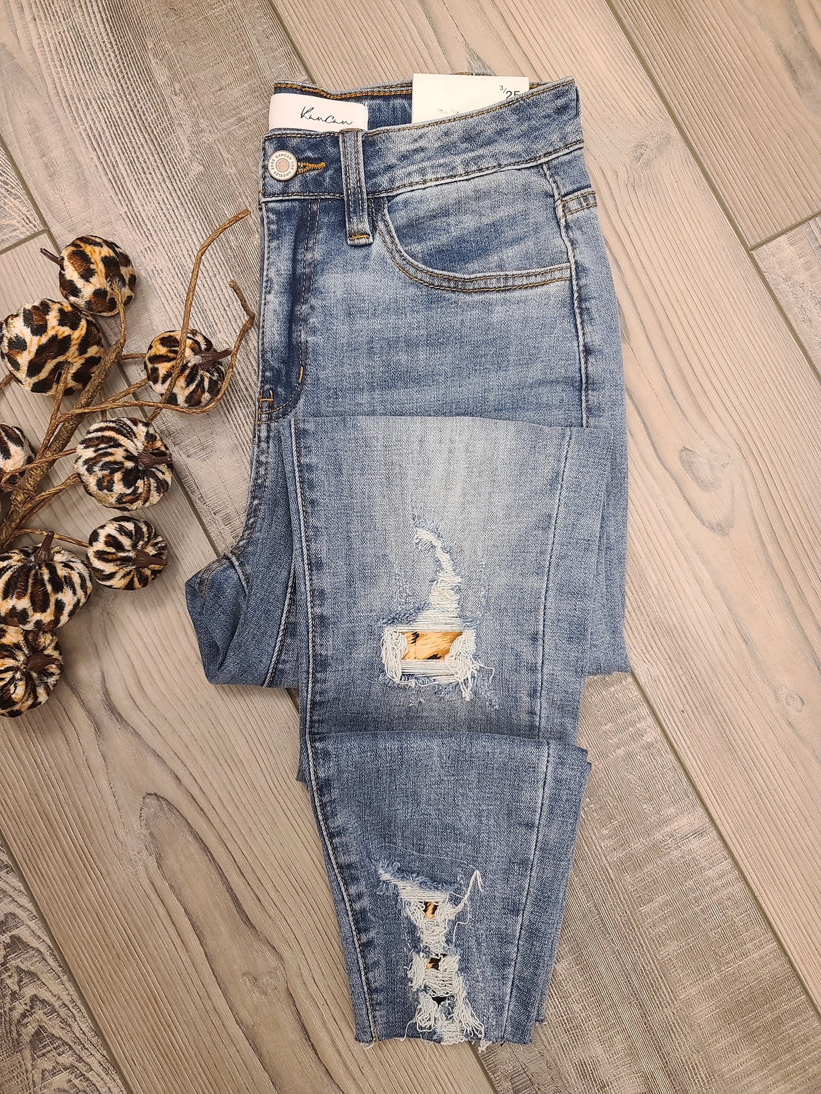 Leopard detail jeans - Image 2