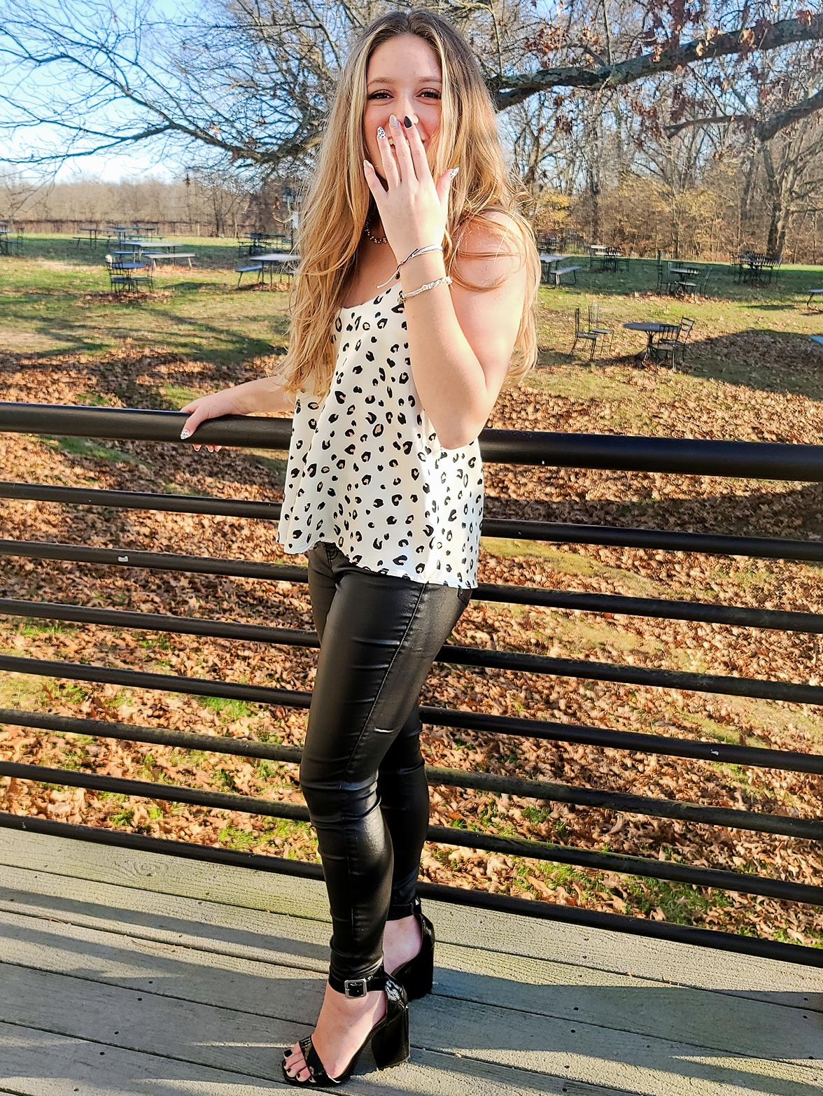 Leopard print cami top