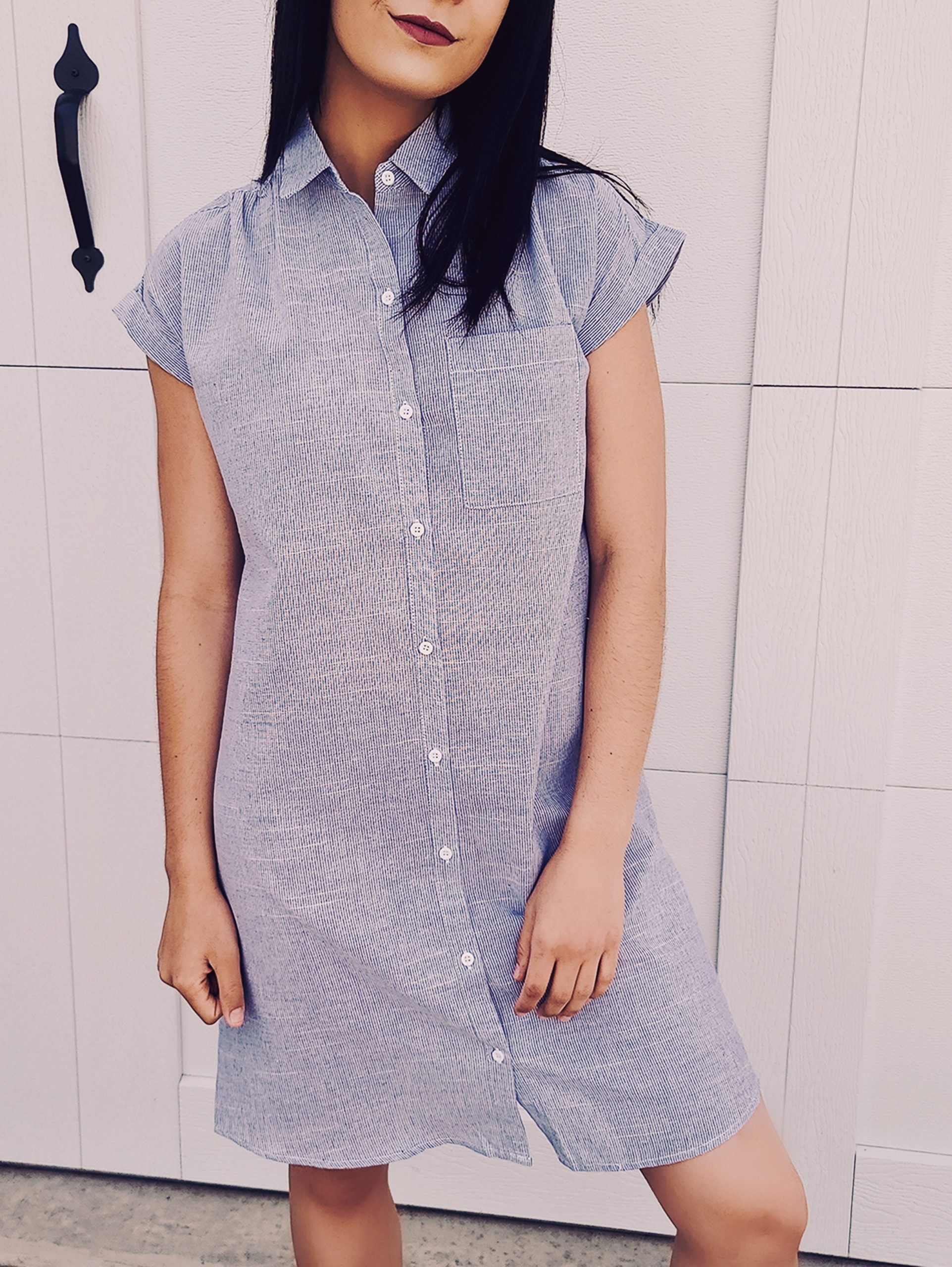 Cece button down shirt dress