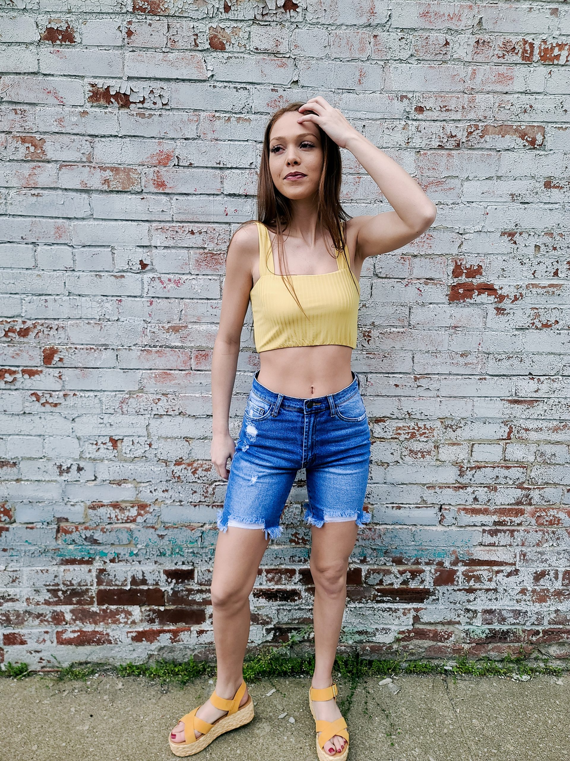 Shoreline cami bralette top - misted yellow - Image 2