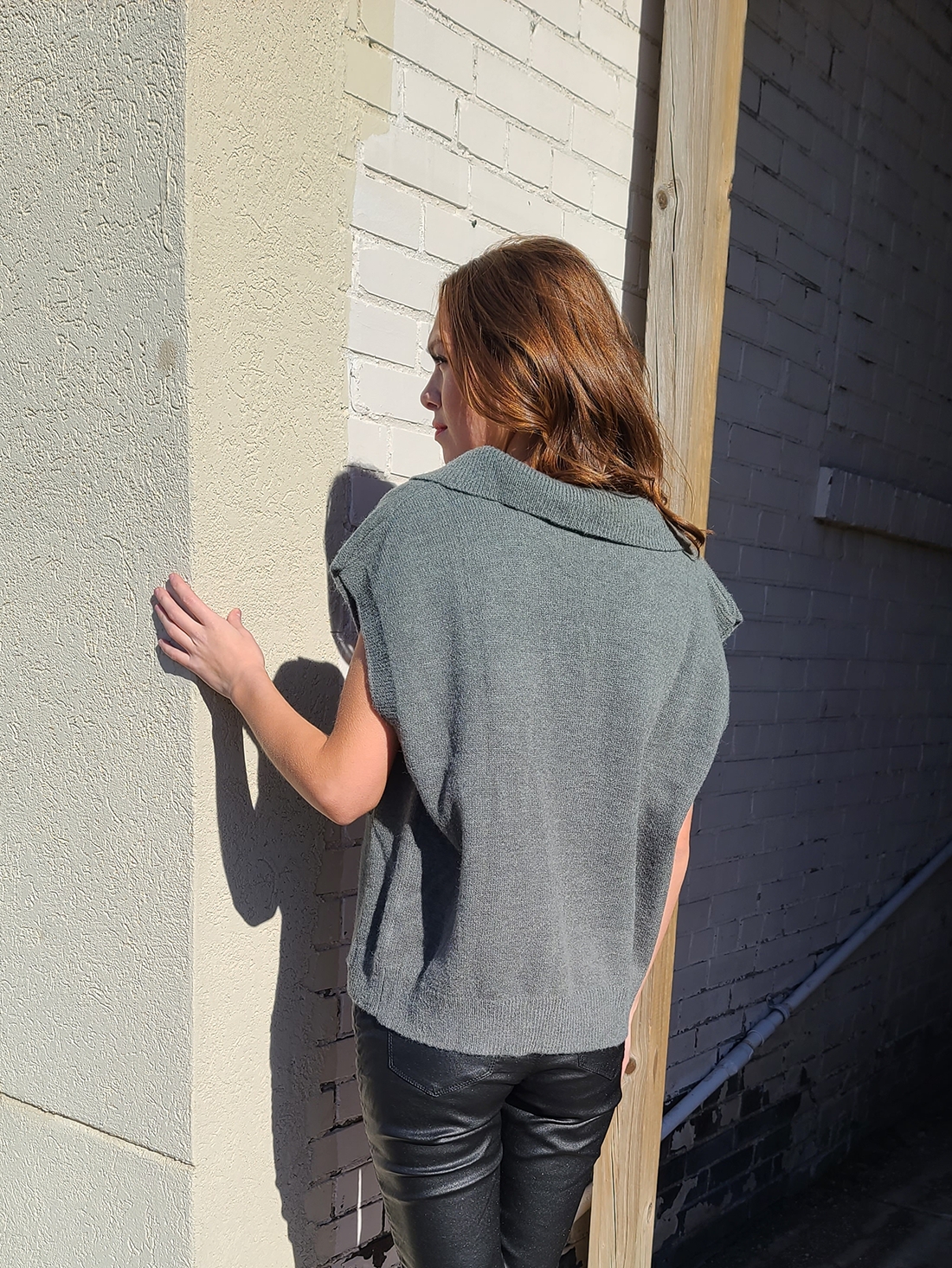 Galina oversized polo sweater vest - Image 2