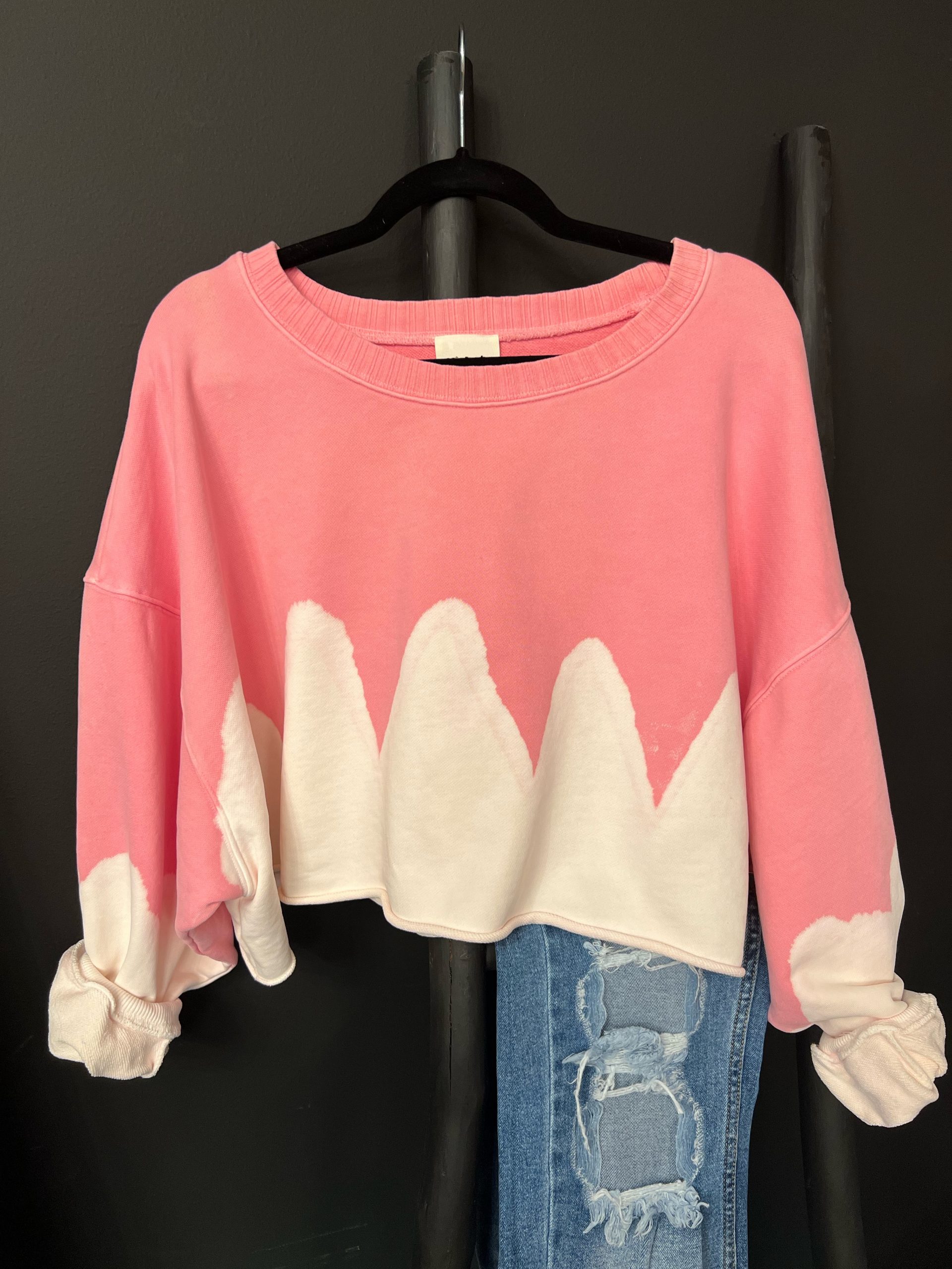 Believe in yourself crop knit pullover