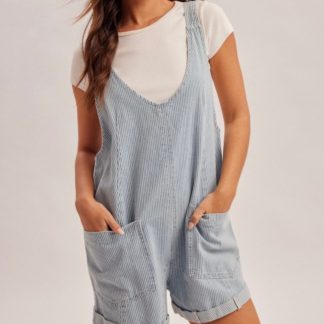 Chasity Railroad Stripe Shortall