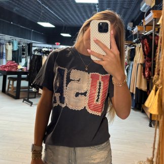 USA Lace Graphic Tee