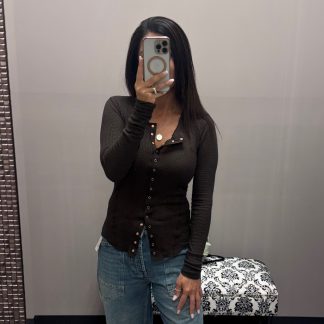 Free People- Going Places Cardi (Deep Fudge)