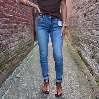Out of Service Mid Rise Ankle Skinny Jean
