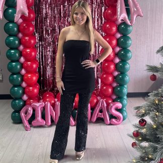 Stardom strapless sequin jumpsuit (sale)