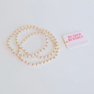 Beaded Blondes - Demi Bracelet White