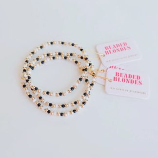 Beaded Blondes - Demi Bracelet Black & White