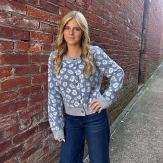 Elaina Leopard Button Front Cardi (sale)