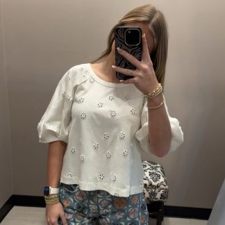 Free People- Jessie Eyelet Tee