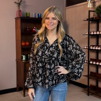 Valerie Floral Chiffon Top