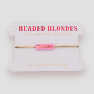 Beaded Blondes - I Love You BB Bead Bracelet