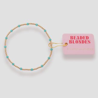 Beaded Blondes - Turquoise Dainty Poppi Bracelet