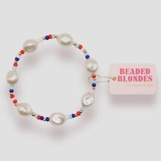 Beaded Blondes - Red White and Blue Sadie Sprinkle Bracelet