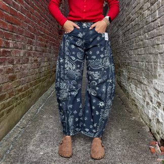 Free People - Good Luck Printed Barrel/Navy Bandana