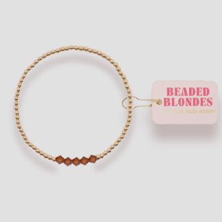 Beaded Blondes - Cocoa Brown Kim Bracelet