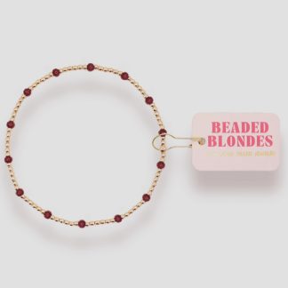 Beaded Blondes - Maroon Dainty Poppi Bracelet
