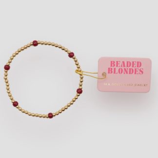 Beaded Blondes - Maroon Poppi Bracelet