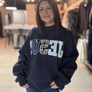 Jesus Embroidered Mockneck