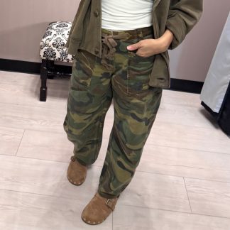 Can You See Me Camo Barrel Jeans