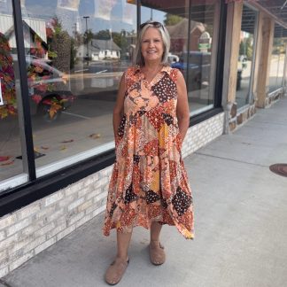 In My Era Patchwork Midi Dress