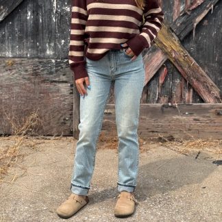 Smarty Pants High Rise Slim Straight Jean