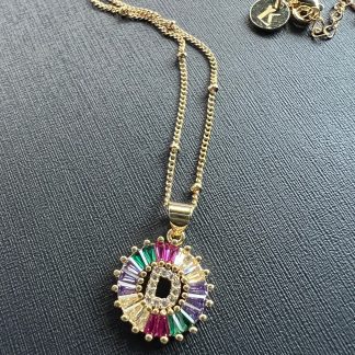 Crystal Initial Necklace