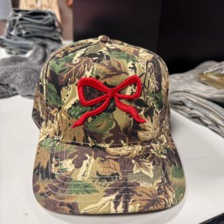 Camo Bow Hat- Red (Sale)
