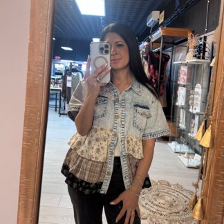 All The Frills Denim Shirt Jacket