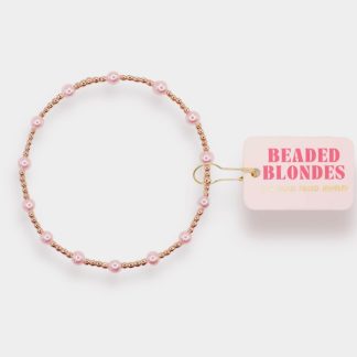 Beaded Blondes- Pink June Pearl Bracelet