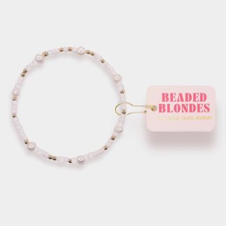 Beaded Blondes- White Pearl Sprinkle Bracelet