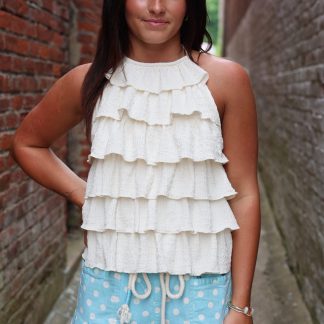 Kimmy Ruffle Halter Top